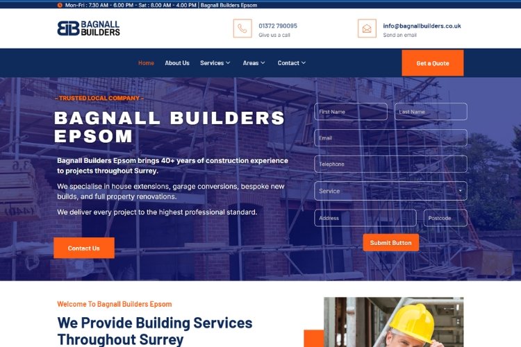 Website development and SEO for bagnallbuildingservices.co.uk
