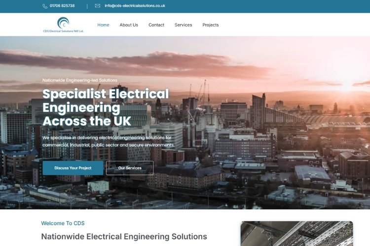 Website design for CDS Electricall Solutions Manchester